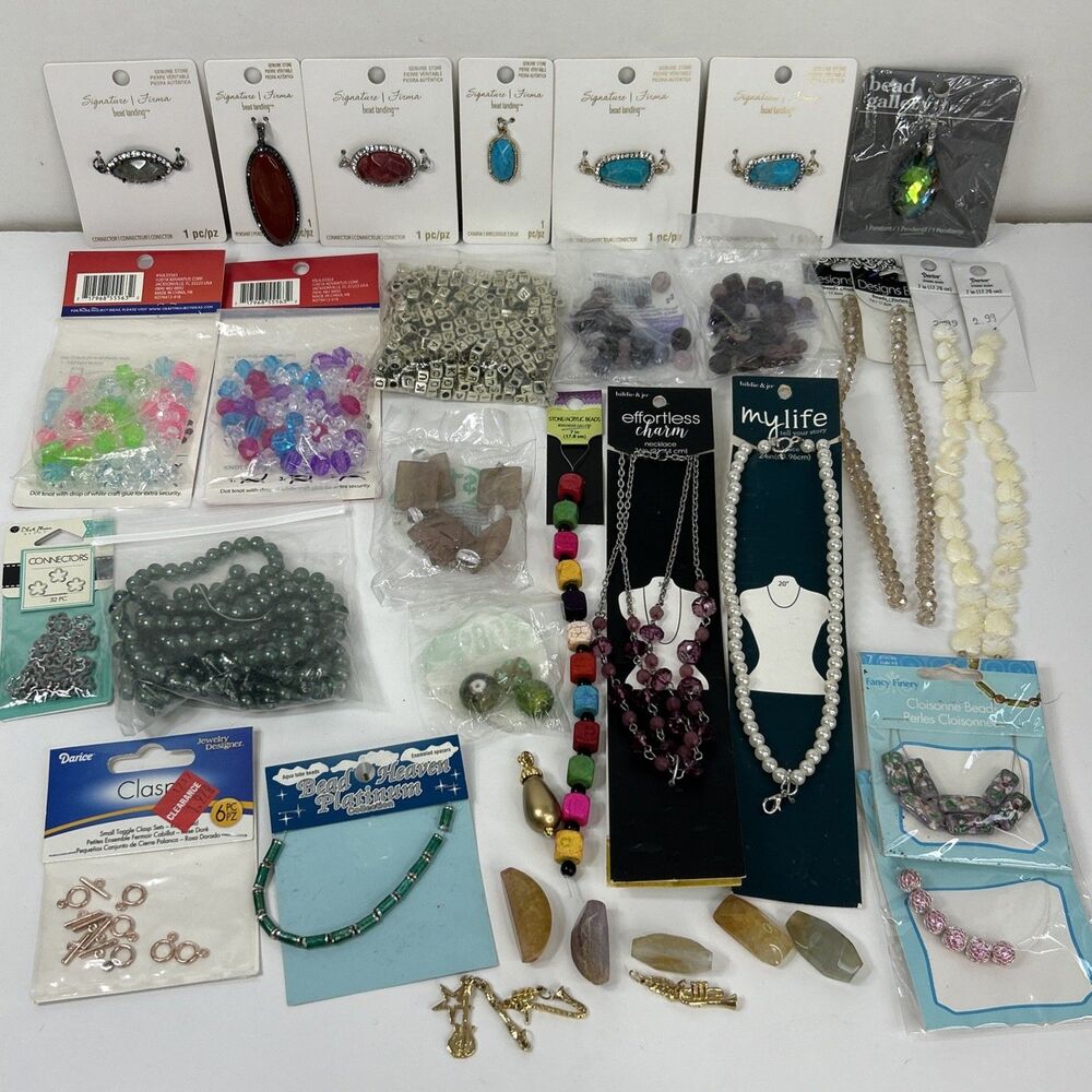 Signature Bead Landing Lot Craft Jewelry Hildie Jo Necklace Bohemian Cloisonne